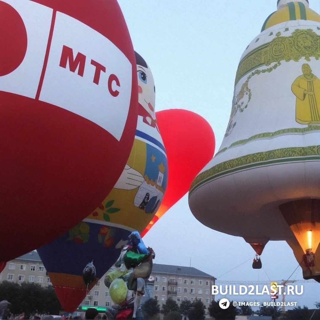 Романтический момент: пара на борту аэростата, наслаждающаяся видом на город в вечернее время